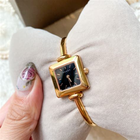 square gucci watch vintage|Gucci zig zag watch.